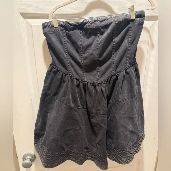 Free People Black Strapless Candace Corset Mini Dress – Women’s Large – EUC - Picture 5 of 9